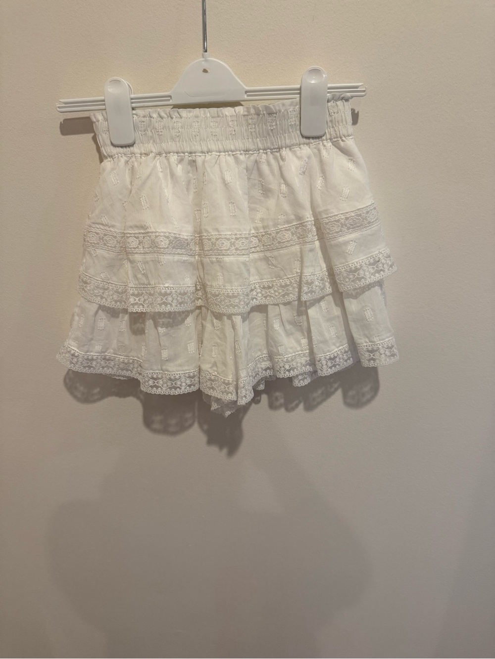 NWT Altar'd State White Tiered Lace Skort